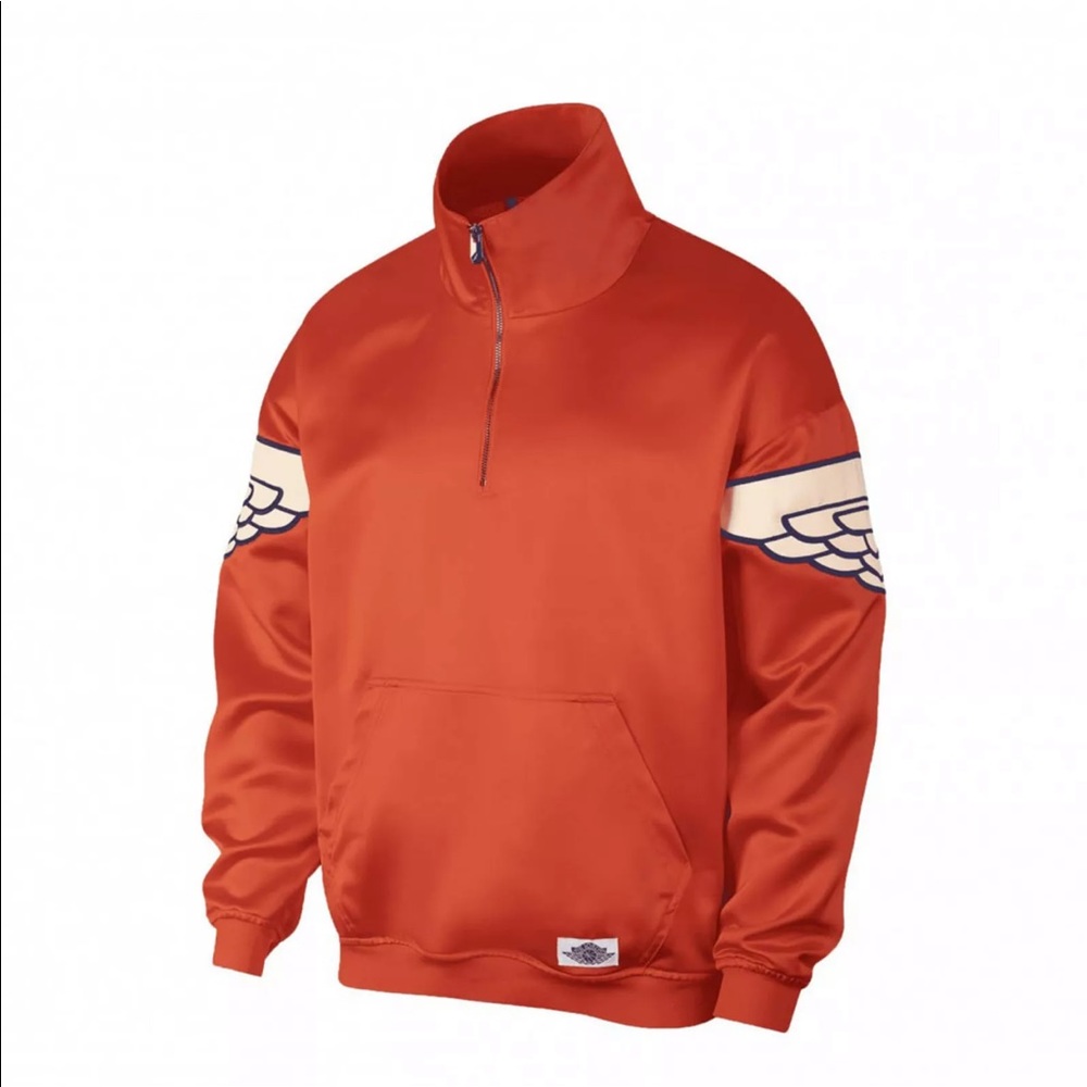 Air Jordan Classic Wings Mens 1/4 Zip Jacket Sz L